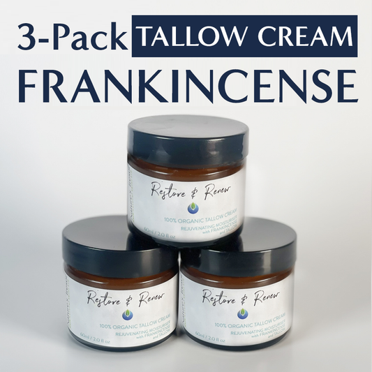 3-Pack Frankincense Restore & Renew Tallow Cream | FREE SHIPPING